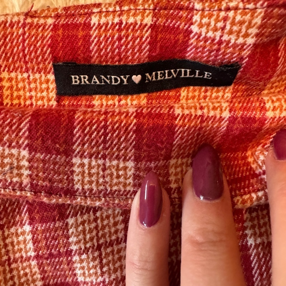 Y2K 90’s Brandy Melville red plaid mini skirt clueless mean girls schoolgirl pop - Picture 5 of 7